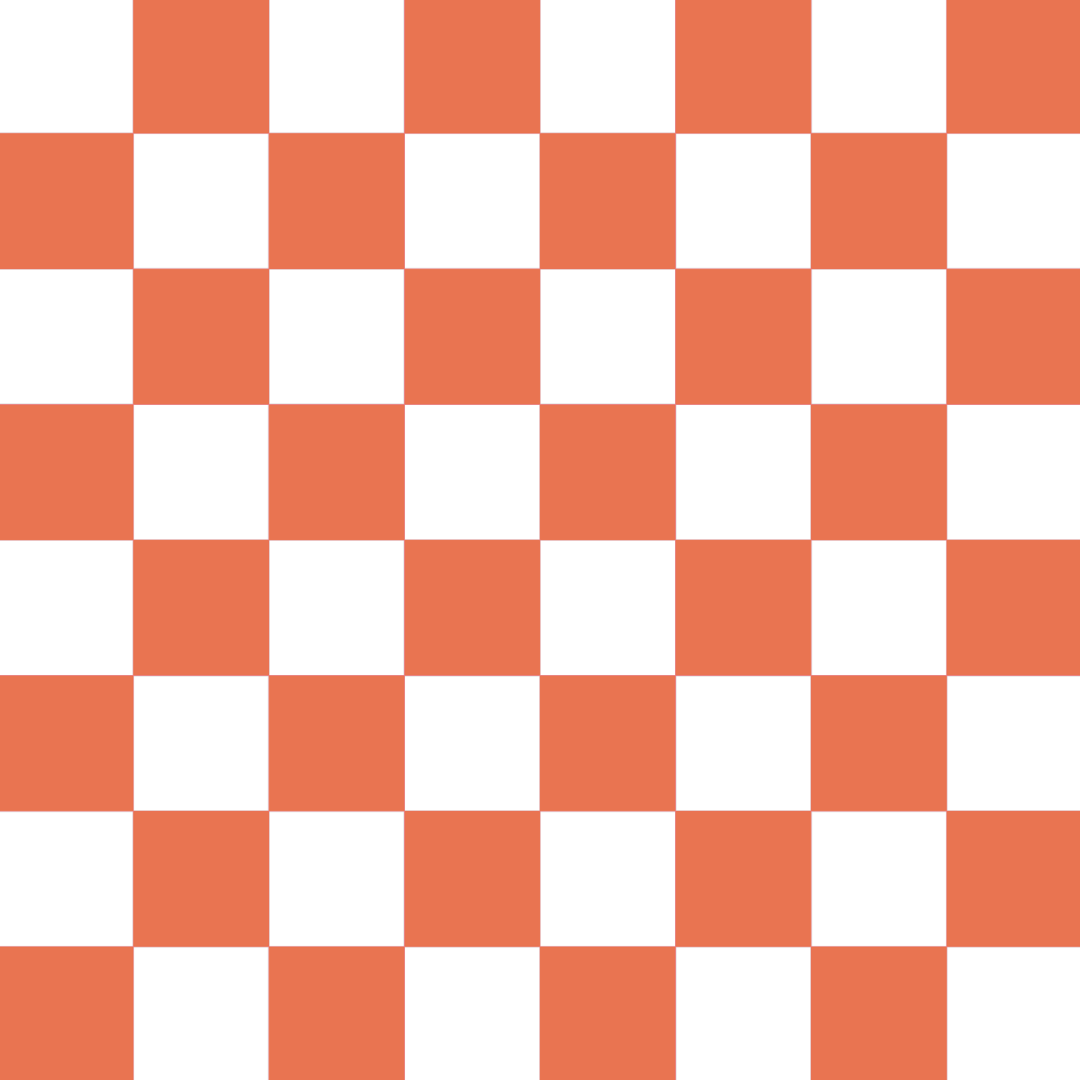 orange chess board graphic